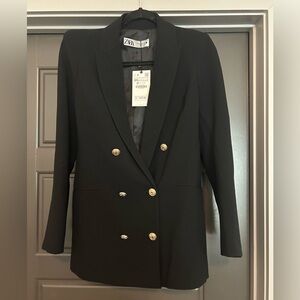 Zara blazer with gold buttons XS NEW WITH TAG NEVER BEEN WORN